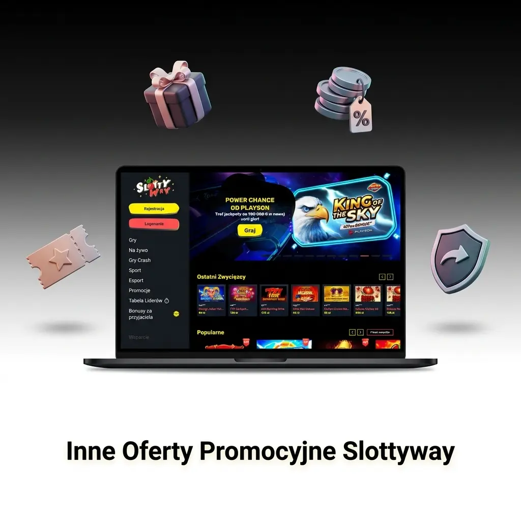 Tabela promocji Slottyway: bonusy, darmowe spiny, cashback, turnieje i program lojalnościowy dla graczy