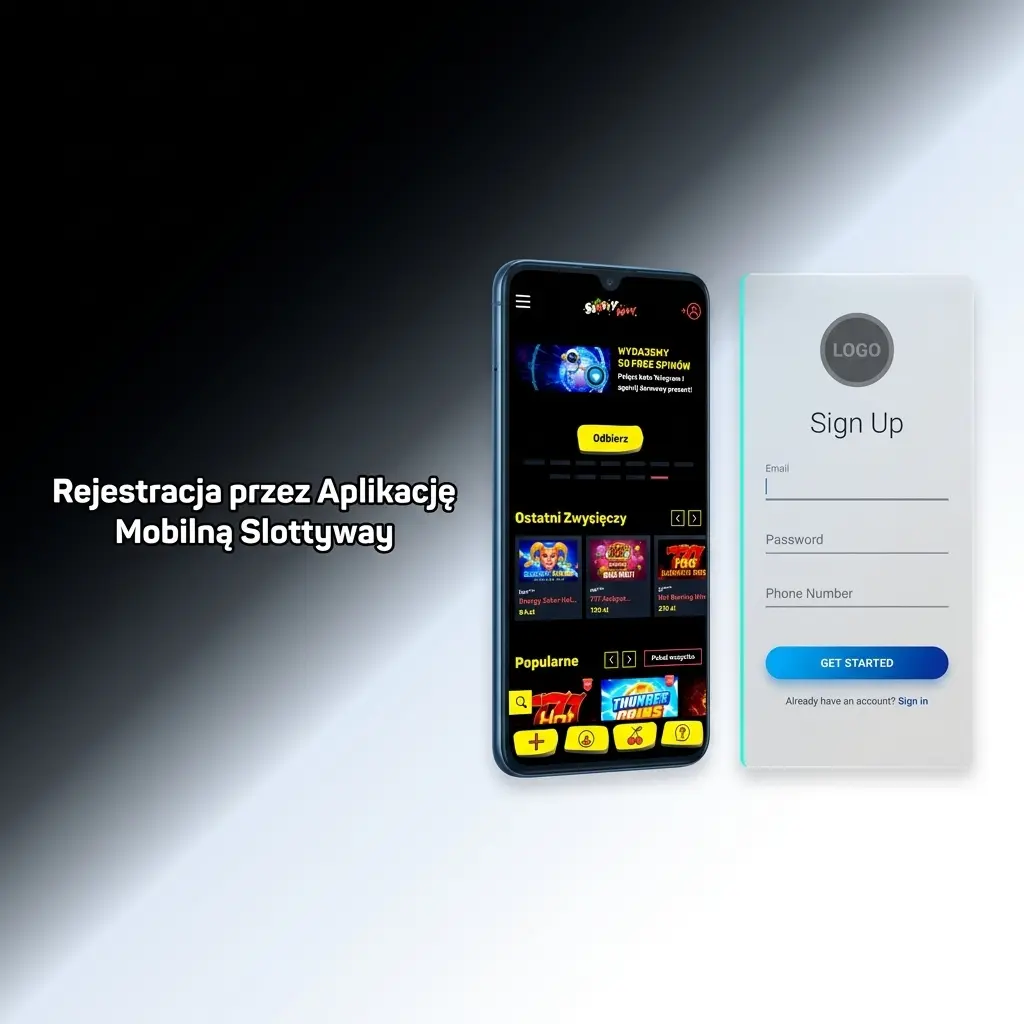 Rejestracja w aplikacji mobilnej Slottyway na telefonie – formularz rejestracji i pobieranie APK